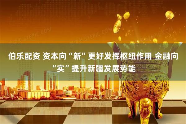 伯乐配资 资本向“新”更好发挥枢纽作用 金融向“实”提升新疆发展势能